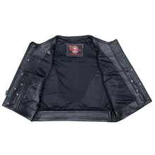 Load image into Gallery viewer, MILWAUKEE LEATHER MENS LOW KEY BLACK LEATHER VEST - The Speed Shop Canada