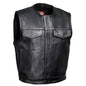 MILWAUKEE LEATHER MENS LOW KEY BLACK LEATHER VEST - The Speed Shop Canada