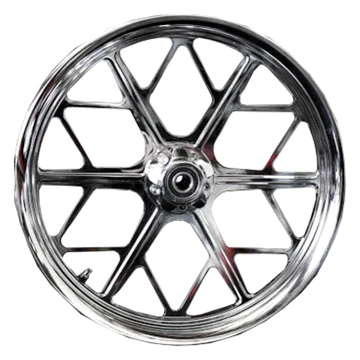 Lyndall Racing black alloy wheels for Harley Davidson Dyna FXD 2006-2017, featuring 19-inch and 18-inch sizes.