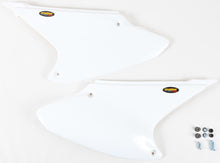 Load image into Gallery viewer, White MAIER body side panels with sleek design, compatible with motorcycle body customization.