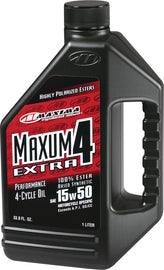 Maxima Extra Motor Oil 4T 15W50, 1-gallon container, high-quality motorcycle engine oil, designed for optimal performance
