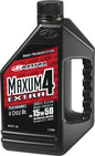 Maxima Extra Motor Oil 4T 15W50, 1-gallon container, high-quality motorcycle engine oil, designed for optimal performance