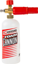 Load image into Gallery viewer, Maxima Foam Cannon 78-9989 attached to a pressure washer, used for applying foam cleaning chemicals for car detailing.