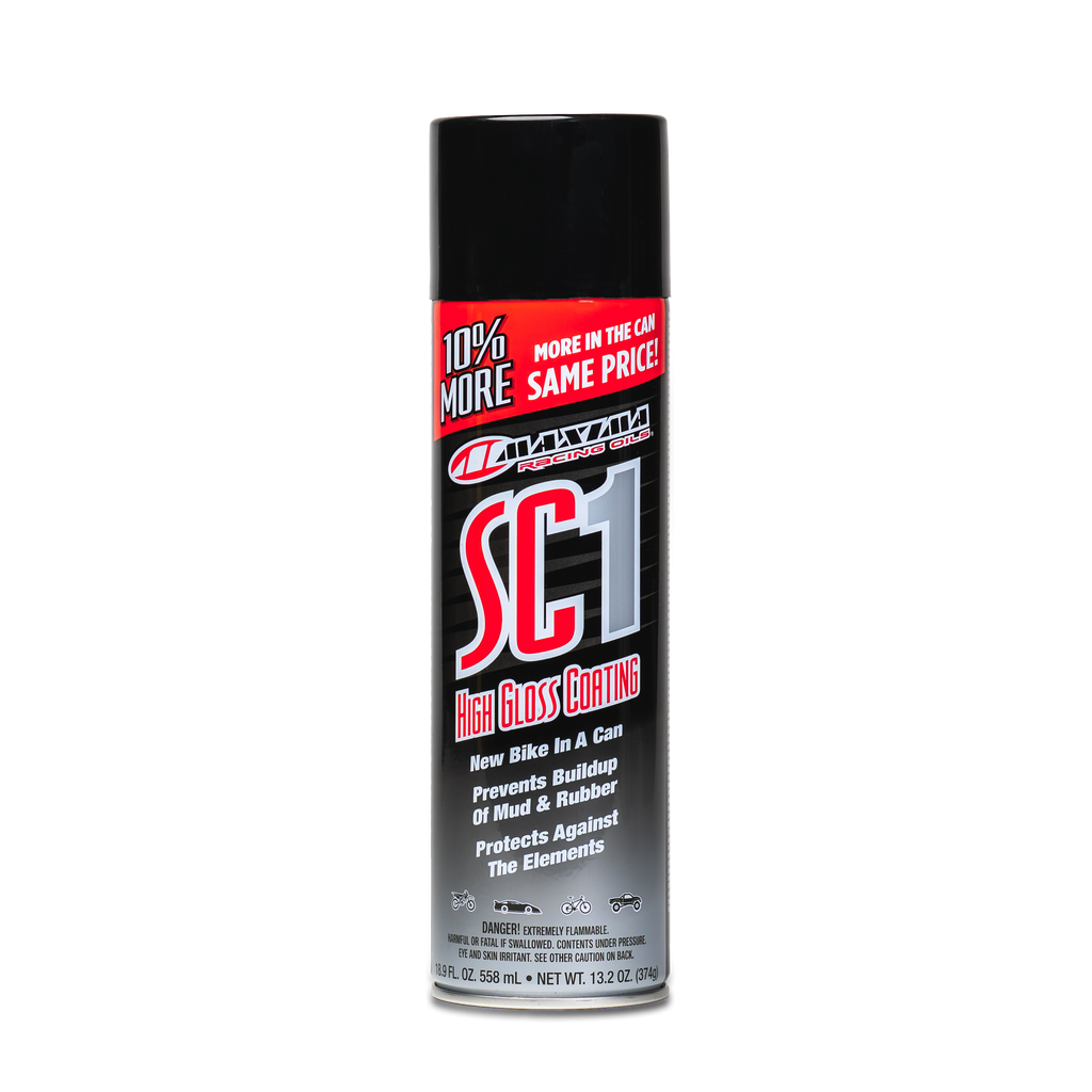 Maxima High Gloss SC1 Clear Coat Silicone Spray in 18.9oz aerosol can, used for protective automotive and surface finishes.
