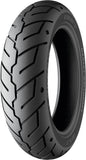 Michelin Tire Scorcher 31 Rear 150/80B16 motorcycle tire with bias reinforcement and load index 77H, viewed from the side.