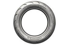 Load image into Gallery viewer, Michelin Commander III 100/90 B19 front cruiser motorcycle tire mounted on wheel, showcasing tread pattern and sidewall details.