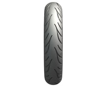 Load image into Gallery viewer, Michelin Commander III 100/90 B19 front cruiser tire mounted on wheel, showcasing tread pattern and sidewall design.
