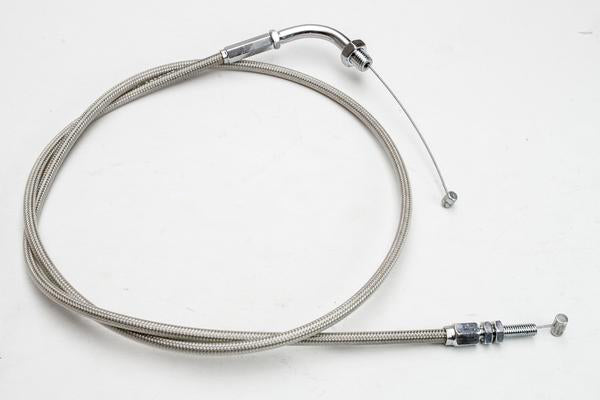 Motion Pro Armor Coat throttle pull cable for motorcycle control lines, with reinforced outer jacket for durability.