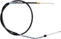 Motion Pro black vinyl clutch cable for motorcycles, durable hydraulic control line with secure fittings.