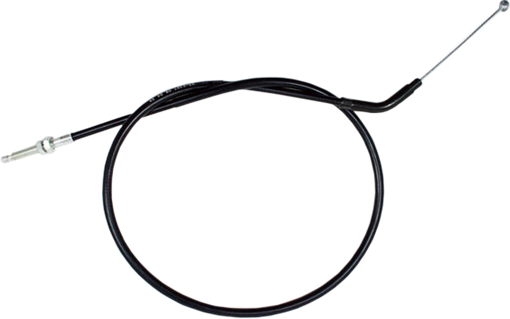 Motion Pro black vinyl clutch cable for motorcycle hydraulic control lines, featuring durable construction and precise fitting.