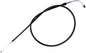 Motion Pro black vinyl throttle pull cable for motorcycles, featuring durable construction and flexible control line design.