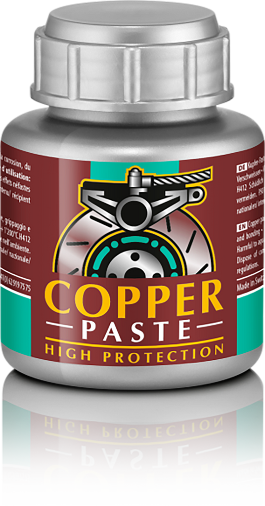 Motorex Copper Paste 100g tube, a chemical lubricant for automotive and industrial use, shown with packaging and tube details.