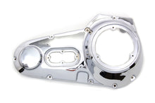 Load image into Gallery viewer, Motorshop chrome outer primary cover for drive line, featuring a polished chrome finish on a motorcycle engine component