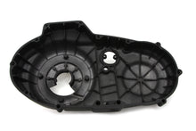 Load image into Gallery viewer, Motorshop black outer primary cover for drive line, showcasing durable black finish and precise fit for motorcycle engine protection.