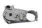 Polished inner primary cover for motorcycle drive line by Motorshop, showing a shiny, chrome-finished metal component.