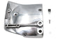 Polished sprocket cover from MOTORSHOP for drive line, showcasing a shiny, chrome-finished motorcycle sprocket cover.
