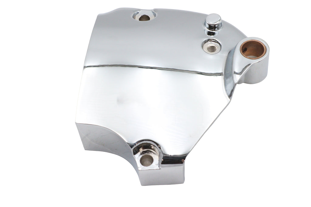 Chrome sprocket cover from Motorshop Drive Line product by MOTORSHOP, designed for motorcycle sprocket protection.