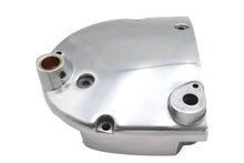 Load image into Gallery viewer, Polished MOTORSHOP sprocket cover for drive line, showcasing a shiny, reflective surface on a motorcycle sprocket cover.