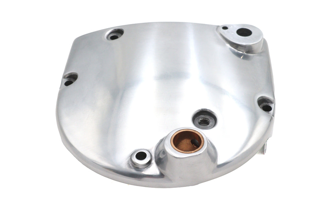 Polished Motorshop sprocket cover for drive line, showcasing a shiny, reflective finish on a motorcycle component.