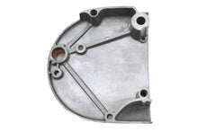 Load image into Gallery viewer, Polished MOTORSHOP drive line sprocket cover showing a shiny, reflective surface on a motorcycle drivetrain component.