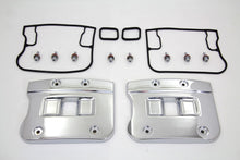 Load image into Gallery viewer, Motorshop chrome Top Rocker Box Cover Set for motorcycle engine, shiny and detailed with bolt accents.