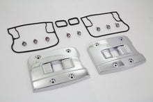 Load image into Gallery viewer, Motorshop chrome top rocker box cover set for motorcycle engine, featuring polished metal finish and detailed design.