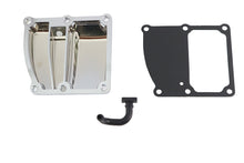 Load image into Gallery viewer, Chrome M8 transmission top cover kit by Motorshop, showing a shiny, chrome-finished transmission cover for M8 motorcycles.