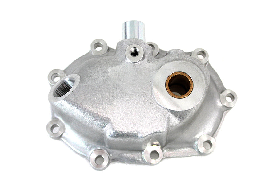 Motorshop replica kick starter cover cast for motorcycle transmission, showcasing detailed metal construction and finish.