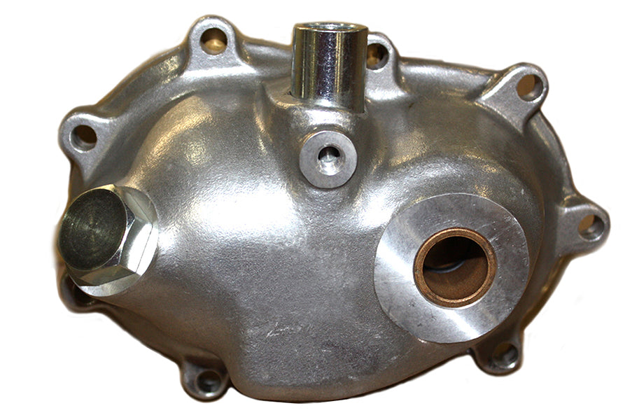 Motorshop replica kick starter cover cast for motorcycle transmission, showing the detailed metal construction and finish.