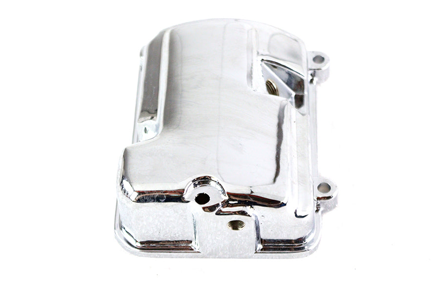 Motorshop chrome transmission top cover showing a shiny, reflective finish on the transmission component.