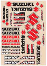 Load image into Gallery viewer, N-Style Suz Univ Kit V.3 decals set featuring graphics and stickers for motorcycle customization.