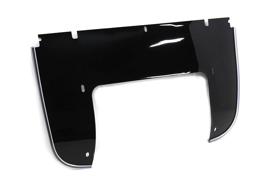 Beaded lower windshield for sissy bar by National Cycle, black, with decorative bead detailing on motorcycle accessory.