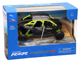 NEW-RAY Replica 1:18 UTV Polaris Pro R matte onyx black accessory showing detailed miniature design