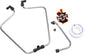 Old-Stf stainless steel and black rocker box split oil line for cable and hydraulic control systems.