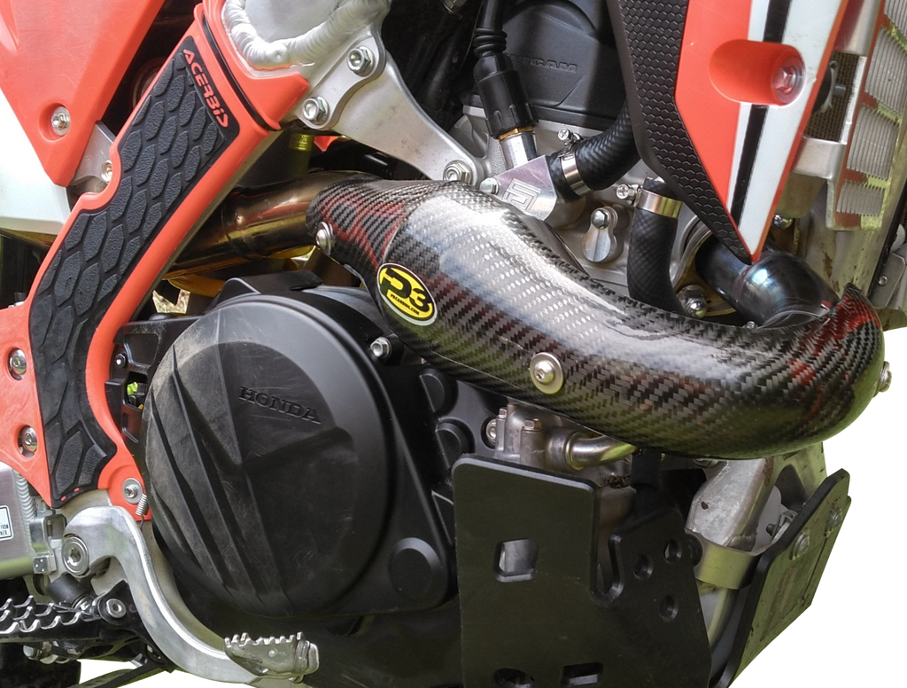 P3 Heat Shield Carbon exhaust part for FMF HON 670-205077, designed to protect and enhance motorcycle exhaust performance.