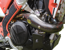 P3 Heat Shield Carbon exhaust part for FMF HON 670-205077, designed to protect and enhance motorcycle exhaust performance.