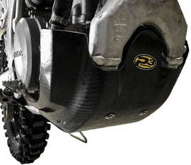 P3 BRAND carbon fiber skid plates for KTM and Husqvarna motorcycles, durable guards and braces for off-road protection