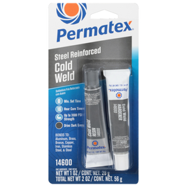 Permatex Cold Weld Bonding Compound 1oz, 2-pack, a strong chemical adhesive for metal bonding and repair applications.