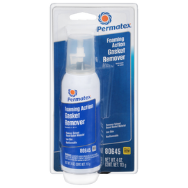 Permatex Gasket Remover 4oz bottle, chemical solvent for removing gaskets and sealants from engine parts.