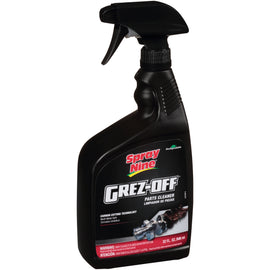 Permatex Grez Off Heavy Duty Degreaser 32oz bottle with label and cap, used for cleaning heavy grease and grime from surfaces.