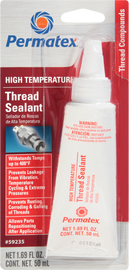 Permatex High Temperature Thread Sealant in 50ml container, industrial chemical for sealing threaded connections at high temperatures.