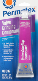 Permatex Valve Grinding Compound 3oz container, chemical product used for valve lapping and engine repair.