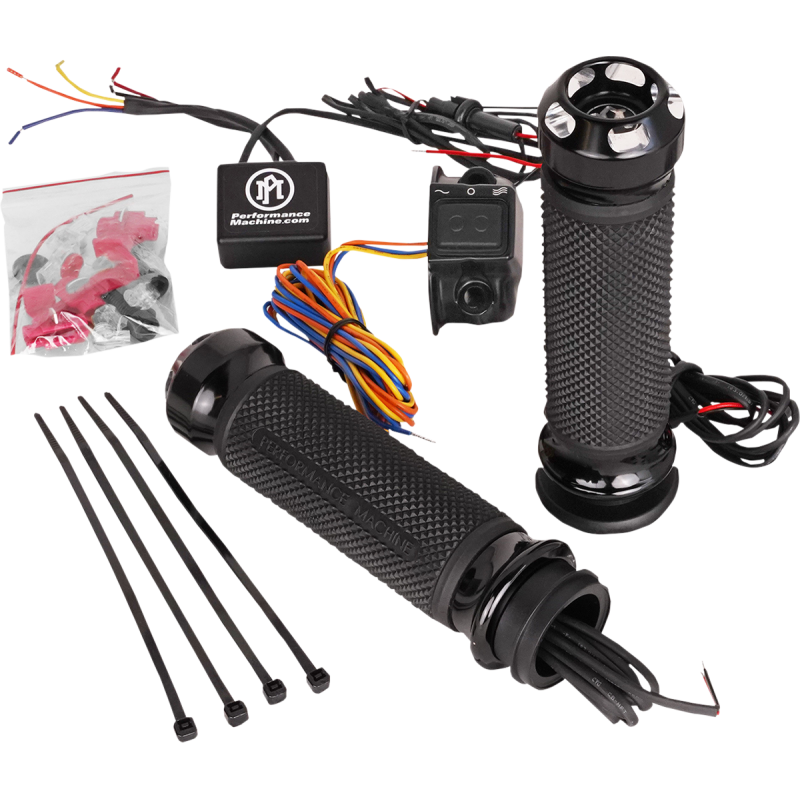 PERFORMANCE MACHINE HEATED APEX GRIPS HARLEY DAVIDSON MODELS - The Speed Shop Canada