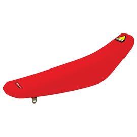 Red Polisport Plastics racing seat, performance design with sturdy plastic construction for racing vehicles.