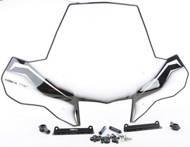 POWERMADD Cobra ATV windshield with standard mounting, clear windscreen for ATV protection and visibility.