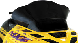 Powermadd Cobra W/S Low Black 13.25-inch windshield for S-D Zx snowmobiles, providing wind protection and style.