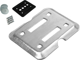 Powertye E-Track Floor Plate for trailer towing, durable metal mounting accessory with secure attachment points.