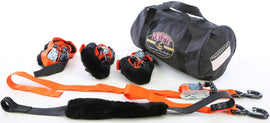 Powertye Fat Strap Trailer Kit in orange, 1.5-inch by 6.5-foot, heavy-duty tie-down strap for securing cargo.
