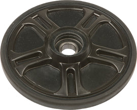 Black PPD idler wheel, 7.12 inches diameter and 20mm width, designed for industrial wheel applications.