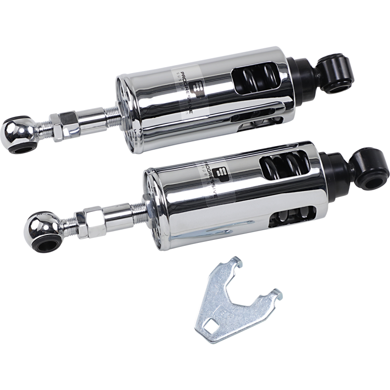 PROGRESSIVE 422 SERIES SHOCKS CHROME HARLEY SOFTAILS 85-99 - The Speed Shop Canada